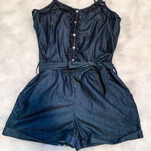 Guess Dark Denim Romper sz Lg